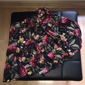 Abercrombie Floral wrap tie skirt